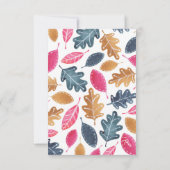 サンキューウッドランド眠るキツネの鳥と葉 サンキューカード (裏面)