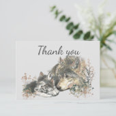 サンキューウルフ&カブペアレントベビーシッター サンキューカード (スタンド正面)