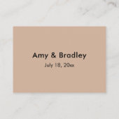 サンキューエレガントタイポグラフィアーモンド結婚式の引き出物 エンクロージャーカード (裏面)