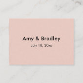 サンキューエレガントタイポグラフィ赤面結婚式の引き出物 エンクロージャーカード (裏面)