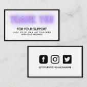 サンキューエレガントネオントレンディーInstagram 名刺 (正面/裏面)