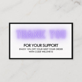 サンキューエレガントネオントレンディーInstagram 名刺