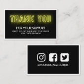 サンキューエレガントネオントレンディーInstagram 名刺 (正面/裏面)