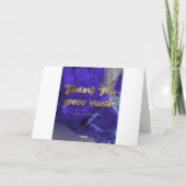 サンキューエレガントパープル金ゴールドタイポグラフィ サンキューカード (裏面)