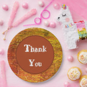 サンキューオレンジ秋の感謝の食事 ペーパープレート (パーティー)