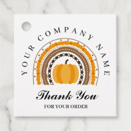 サンキューオータム秋レインボーカンプキンビジネス フェイバータグ