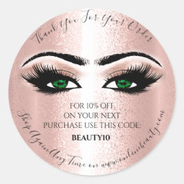 サンキューオーダーロゴ割引バララッシュグリーンアイズ ラウンドシール