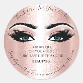 サンキューオーダーロゴ割引バララッシュブルーアイズ ラウンドシール