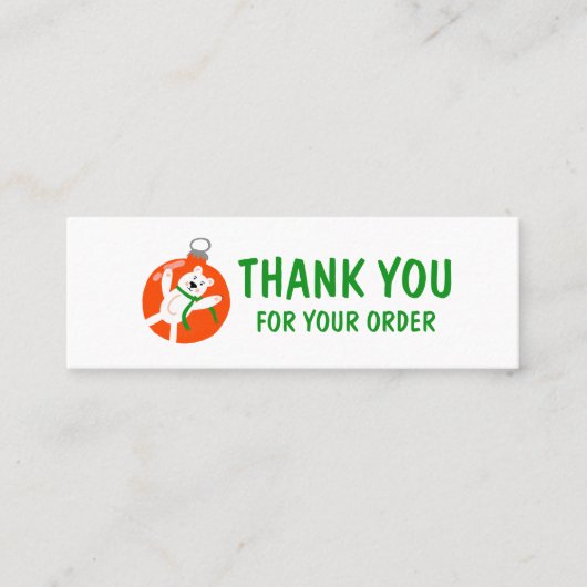 サンキューオーダーSNSアイコンクリスマス休日 スキニー名刺 (正面)