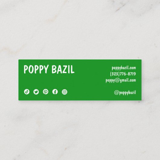 サンキューオーダーSNSアイコンクリスマス休日 スキニー名刺 (裏面)