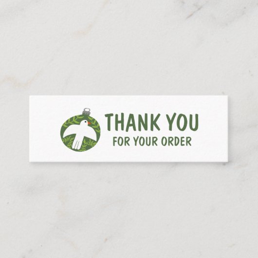 サンキューオーダーSNSアイコンクリスマス休日 スキニー名刺 (正面)