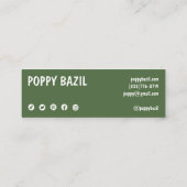 サンキューオーダーSNSアイコンクリスマス休日 スキニー名刺 (裏面)