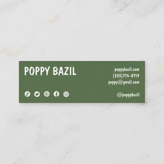 サンキューオーダーSNSアイコンクリスマス休日 スキニー名刺 (裏面)