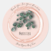 サンキューオープニングバラグリーンユーアリペトネーム ラウンドシール (正面)