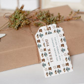 サンキューカウボーイパターン赤ちゃんシャワー ギフトタグ