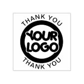 サンキューカスタムのロゴと文字 ラバースタンプ (インプリント)