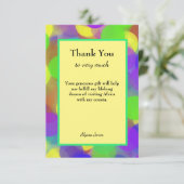 サンキューカスタムカラフルスポンジ絵を描大事な行事 サンキューカード (スタンド正面)