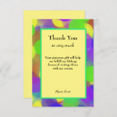 サンキューカスタムカラフルスポンジ絵を描大事な行事 サンキューカード (正面/裏面)