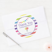 サンキューカスタムキャンディバースデーパーティーメッセージカード ラウンドシール (封筒)