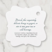 サンキューカスタムハニーワイルドフラワーアパファンシーイララベル フェイバータグ (裏面)