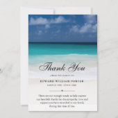 サンキューカスタムビーチ葬儀悔やみや弔慰悲しみ サンキューカード (正面)