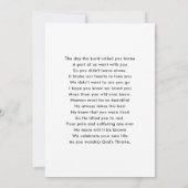 サンキューカスタムフォト葬儀悔やみや弔慰悲しい損失 サンキューカード (裏面)