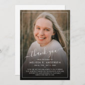 サンキューカスタムフォト葬儀悔やみや弔慰悲しい損失 サンキューカード (正面/裏面)