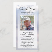 サンキューカスタム悔やみや弔慰- Peace Sky サンキューカード (正面/裏面)