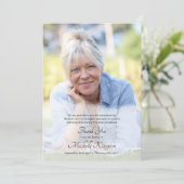 サンキューカスタム死別フォト葬儀カード サンキューカード (スタンド正面)