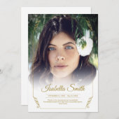 サンキューカスタム葬儀フォト悔やみや弔慰悲しい損失 サンキューカード (正面/裏面)