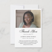 サンキューカスタム葬儀フォト悔やみや弔慰悲しい損失 サンキューカード (正面)