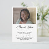 サンキューカスタム葬儀フォト悔やみや弔慰悲しい損失 サンキューカード (スタンド正面)