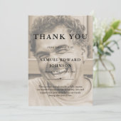 サンキューカスタム葬儀フォト悔やみや弔慰悲しい損失 サンキューカード (スタンド正面)