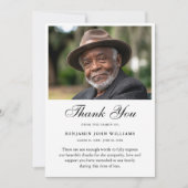 サンキューカスタム葬儀フォト悔やみや弔慰悲しい損失 サンキューカード (正面)