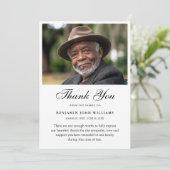 サンキューカスタム葬儀フォト悔やみや弔慰悲しい損失 サンキューカード (スタンド正面)