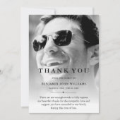 サンキューカスタム葬儀フォト悔やみや弔慰悲しい損失 サンキューカード (正面)