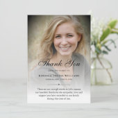 サンキューカスタム葬儀フォト悔やみや弔慰悲しい損失 サンキューカード (スタンド正面)