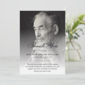 サンキューカスタム葬儀フォト悔やみや弔慰悲しみ サンキューカード (スタンド正面)