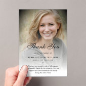 サンキューカスタム葬儀フォト悔やみや弔慰 アクリル招待状 (インサイチュ (ポータブル))