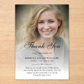 サンキューカスタム葬儀フォト悔やみや弔慰 アクリル招待状 (正面)