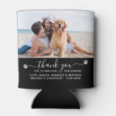 サンキューカスタム2ペットフォトドッグ結婚式の引き出物 缶クーラー (裏面)