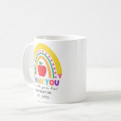 サンキューカラフル先生感謝レインボー コーヒーマグカップ (正面左)