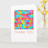 サンキューカラフル抽象芸術・アート空白のHappy Note カード (黄色い花)