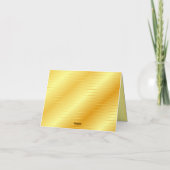 サンキューカリグラフィー スクリプト ゴールド おしゃれなトレンド サンキューカード (裏面)