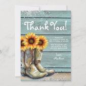 サンキューカントリ素朴ー西ひまわりブーツ サンキューカード (正面)