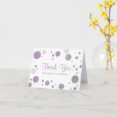 サンキューカードああベビー紫シルバー カード (黄色い花)