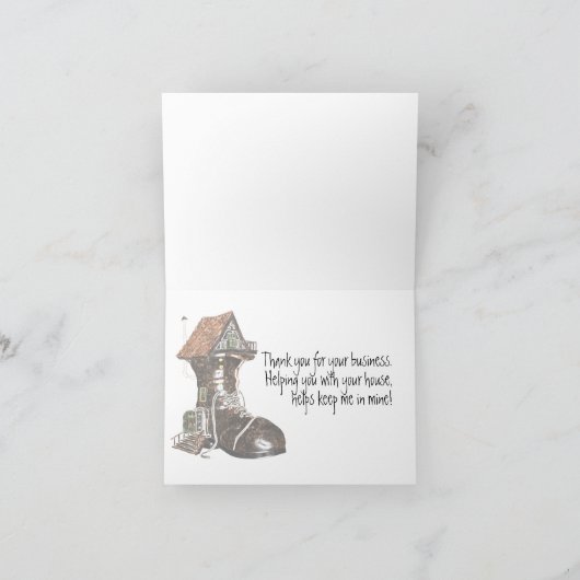 サンキューカードおもしろい不動産仲介業者又は抵当権設定者 サンキューカード (内部)