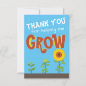 サンキューカードおもしろい先生、感謝 サンキューカード (正面)