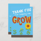 サンキューカードおもしろい先生、感謝 サンキューカード (正面/裏面)