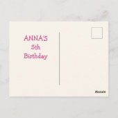 サンキューカードお洒落ユニコーン誕生日はがき ポストカード (裏面)